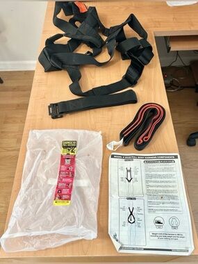 Full Body Safety Harness - Black with Orange Accents